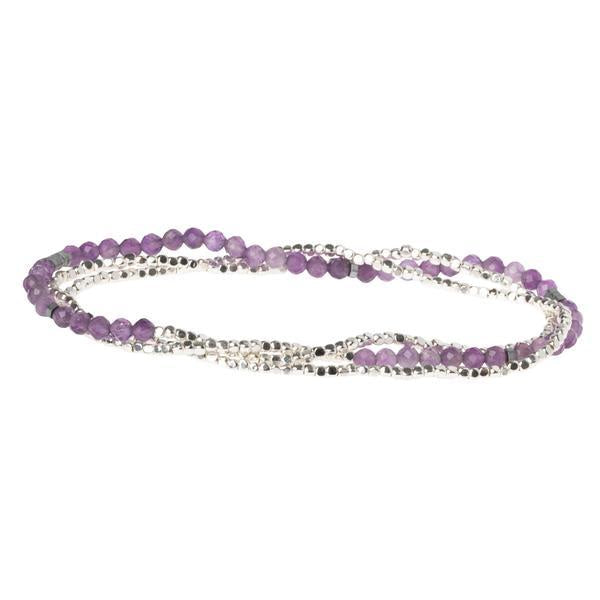 Scout Curated Wears Delicate Stone Wrap Bracelet/Necklace - Amethyst ...