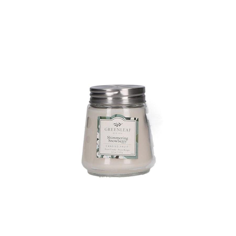 Greenleaf Petite Candle - Shimmering Snowberry - BeautyOfASite - Central Illinois Gifts, Fashion & Beauty Boutique